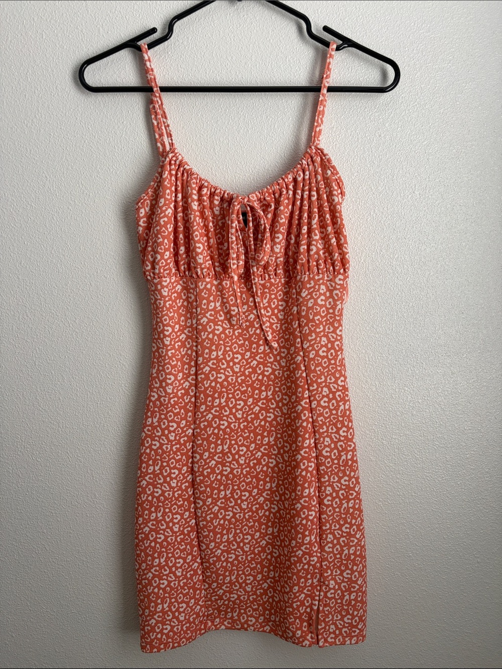 Streetwear Society Coral and White Animal Print Top